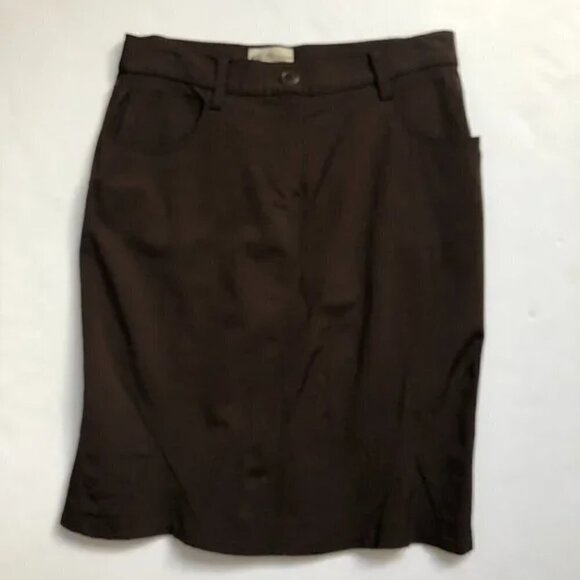 Blumarine Italy Brown Skirt with Back Peplum (42) Medium - Picture 3 of 4